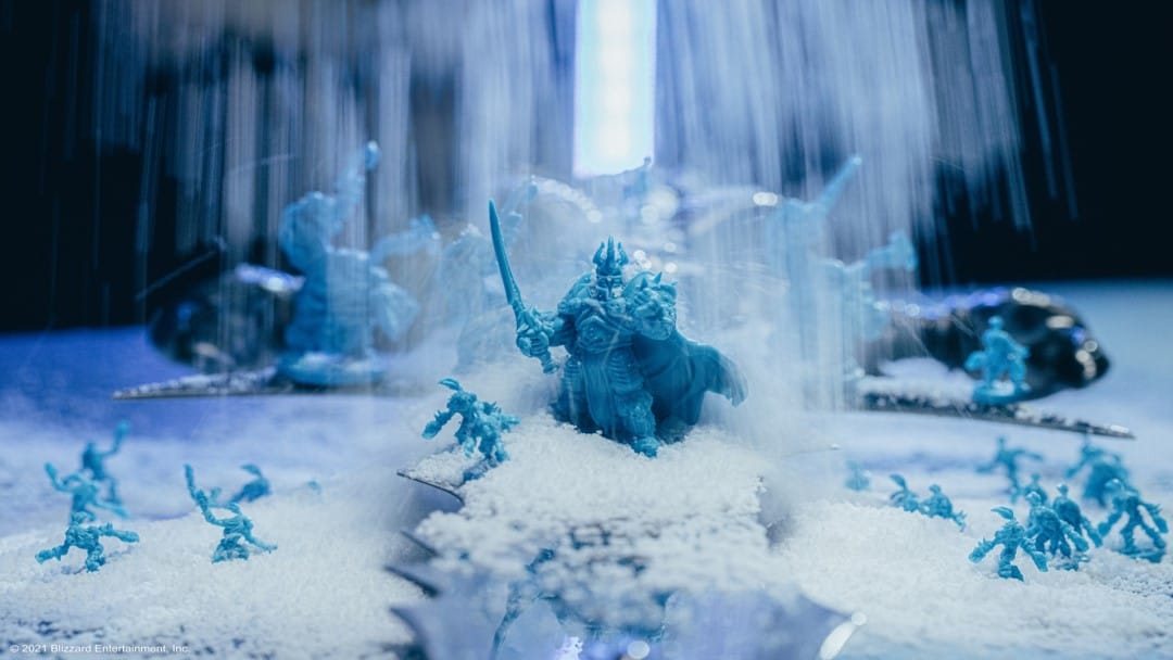 The miniatures showing Arthas The Lich King and his army