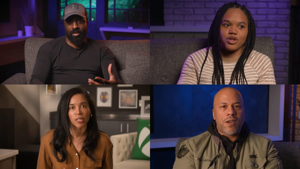 Four Black Xbox employees taking part in discussions around Xbox Project Amplify