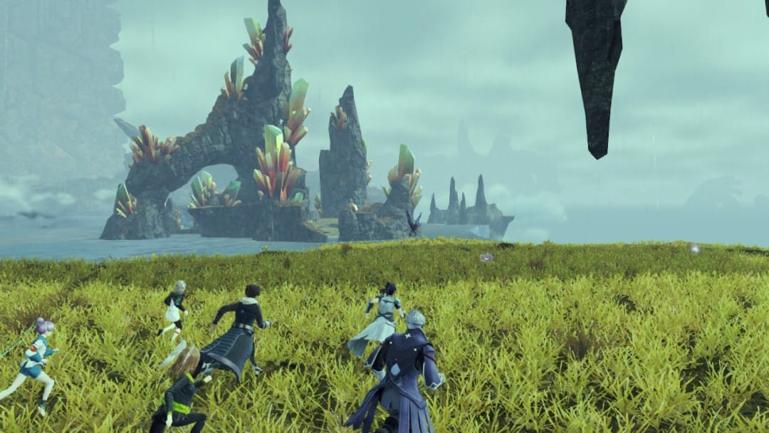 Xenoblade Chronicles 3 Island covered in quartz in a horizon
