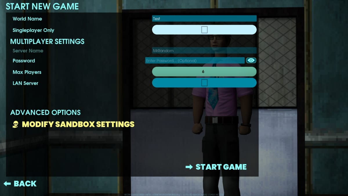 Highlighting the Singleplayer option during World creation.
