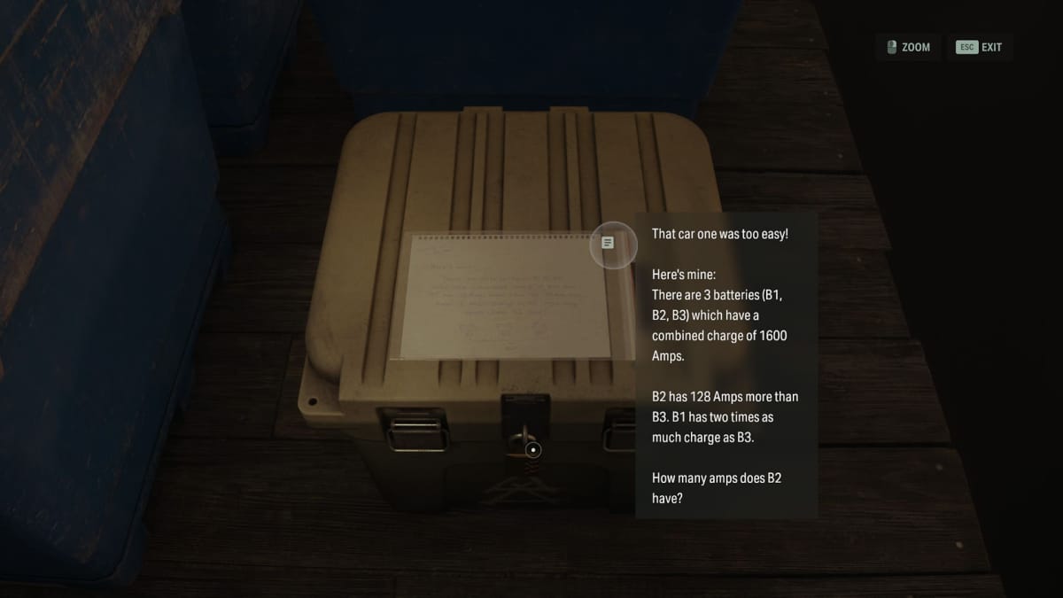 Image of a math puzzle for a cult stash in Alan Wake 2