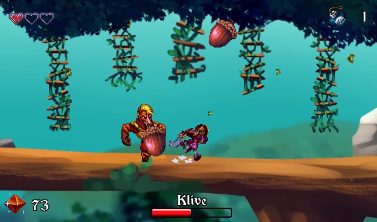 Arzette: The Jewel of Faramore screenshot showing a boss battle.