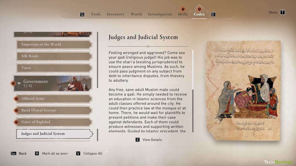 An example of the historic text from Assassin's Creed Mirage talking about Baghdad