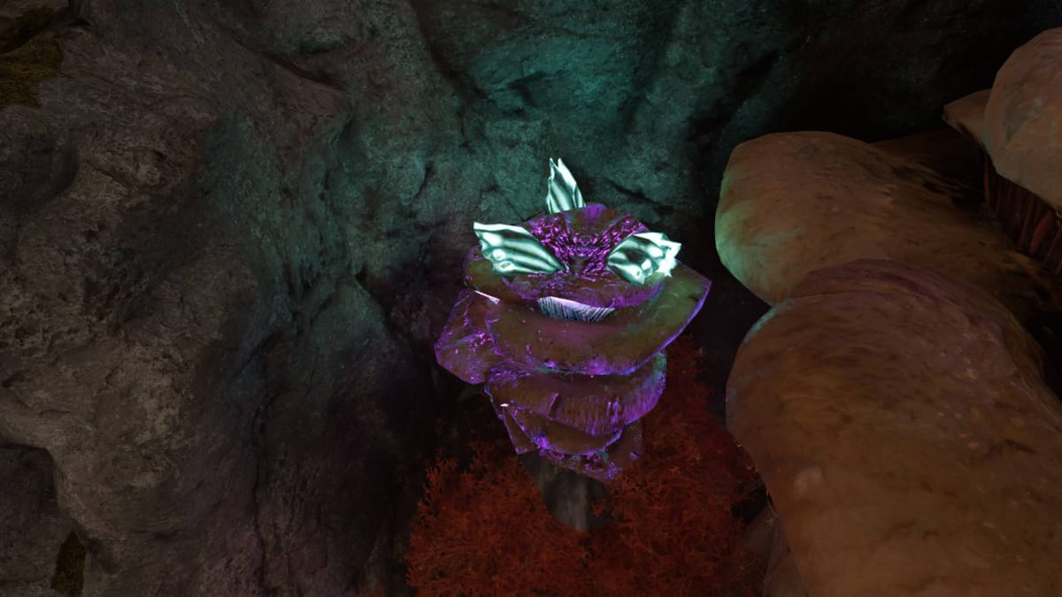 Avatar: Frontiers of Pandora Resources Guide - Mudgem Shell on Mudstack Fungus in a Cave