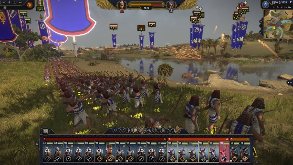A battle in Total War Pharaoh