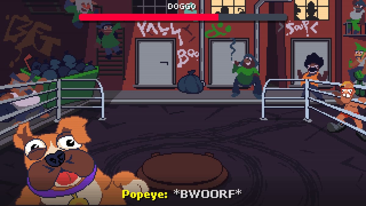 Big Boy Boxing gameplay with a dog.