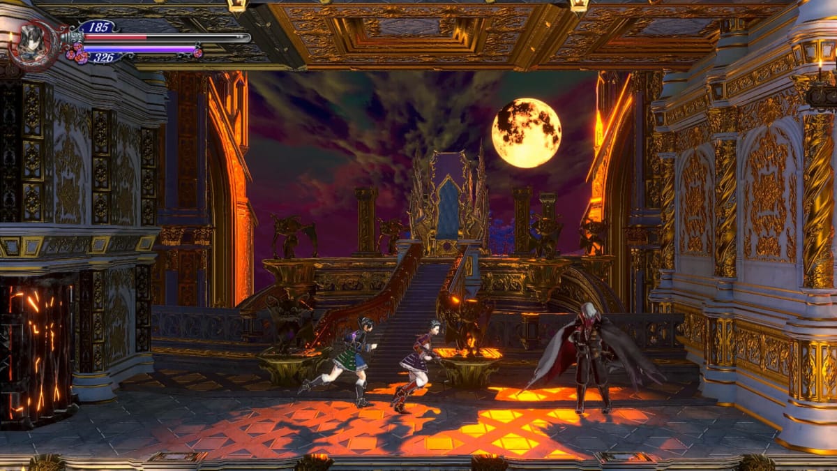 Two players going through Bloodstained: Ritual of the Night's Chaos Mode
