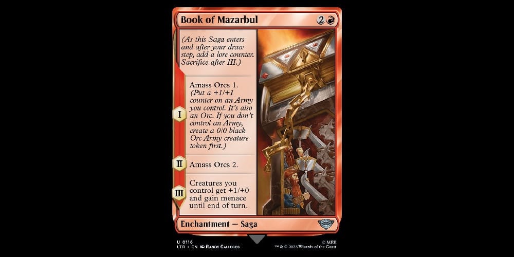Book of Mazarbul a Tales of Middle-Earth MTG Starter Set Upgrade Card