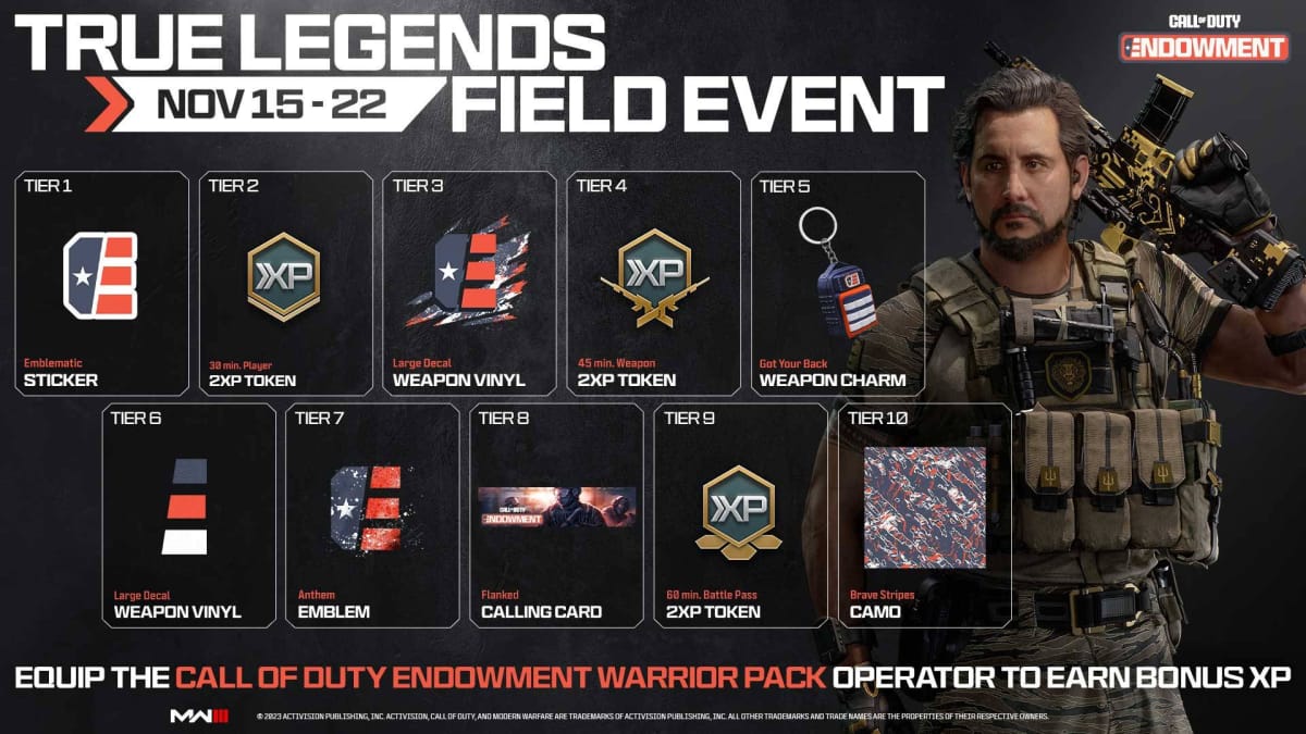 Call of Duty Endowment True Legend Field Event
