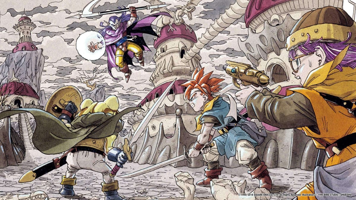 Official artwork for Chrono Trigger, a game for which Akira Toriyama worked on the art