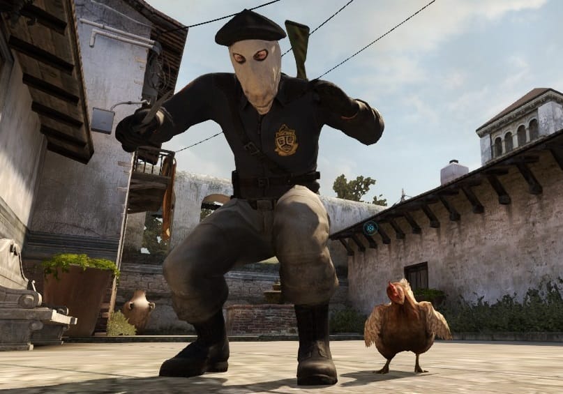 CS Player Next to a Chicken