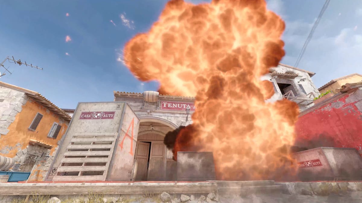 An explosion in Counter-Strike 2 