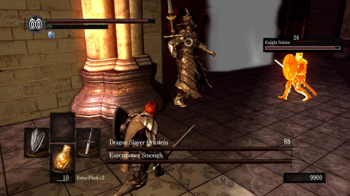 A player can be seen attacking Ornstein