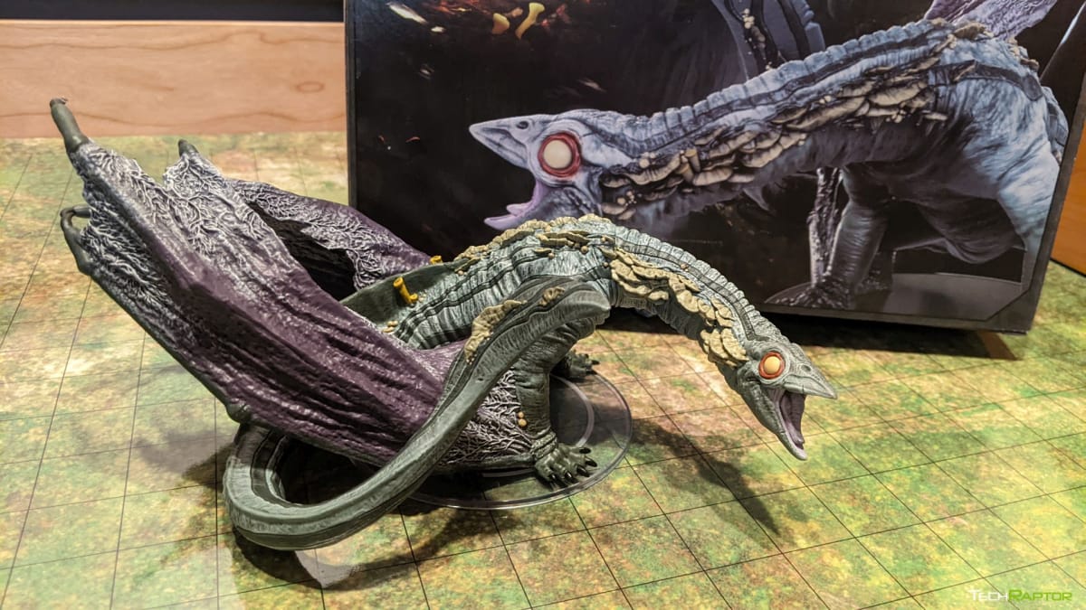 A close up of the Adult Deep Dragon from Wizkids