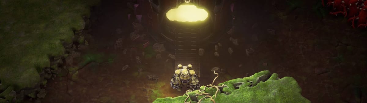 Deep Rock Galactic: Survivor Classes Guide - Driller Standing at the Bottom of the Dropship Ramp