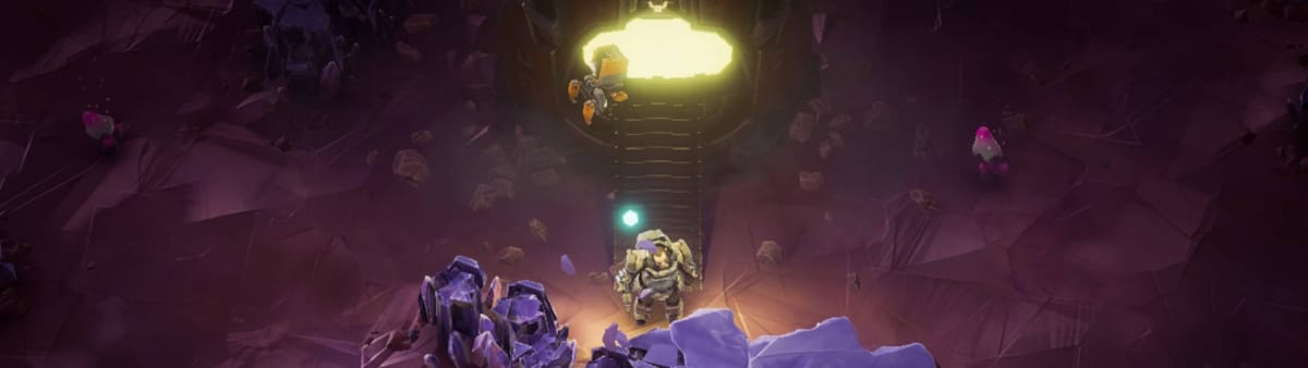 Deep Rock Galactic: Survivor Classes Guide - Gunner Standing at the Bottom of the Dropship Ramp