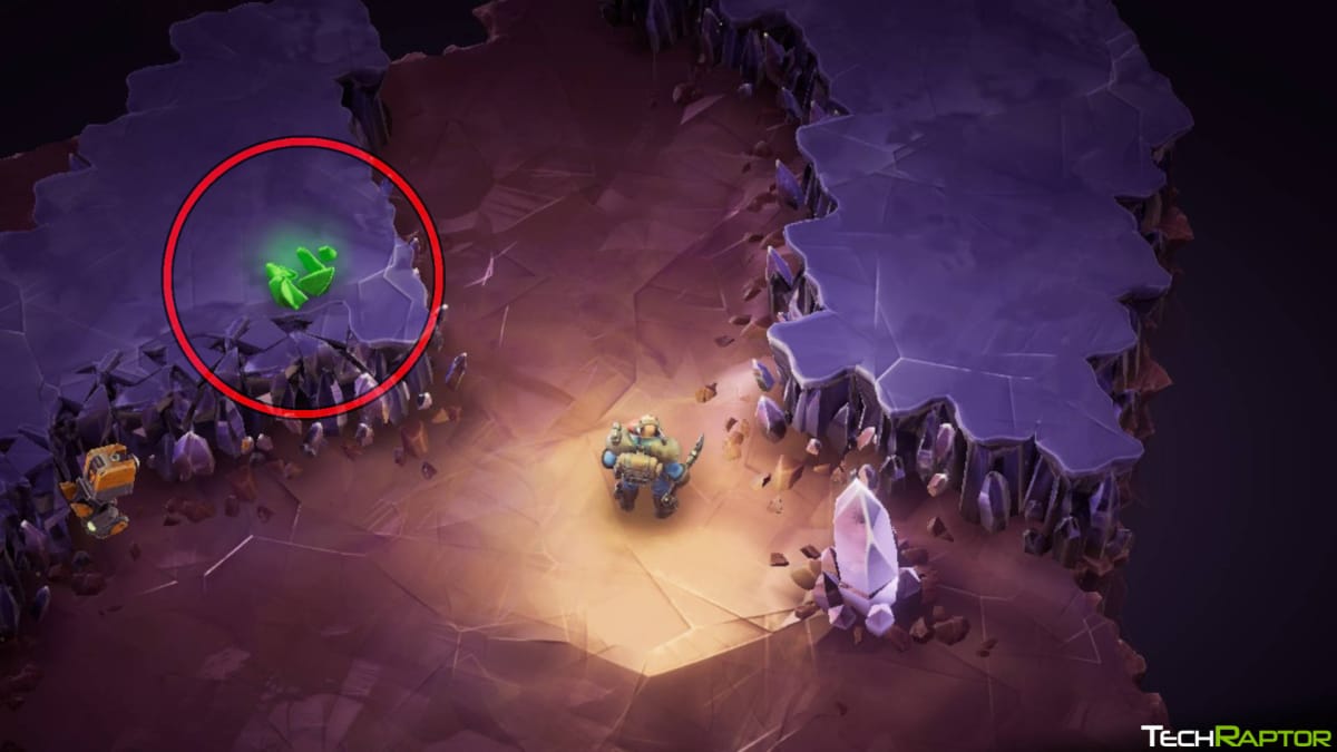 Deep Rock Galactic: Survivor Resources Guide - Jadiz Circled with a Scout Standing Nearby