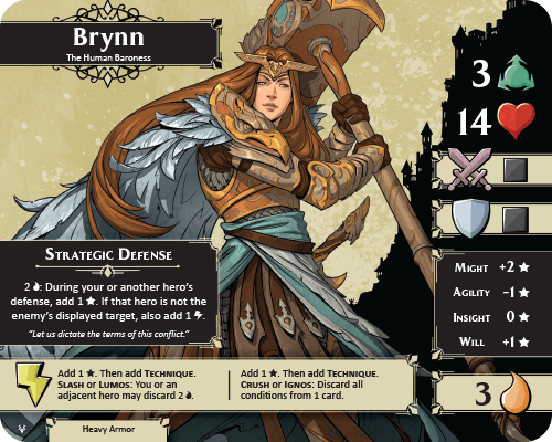 A new character card for Brynn as part of our Descent Betrayer's War Interview