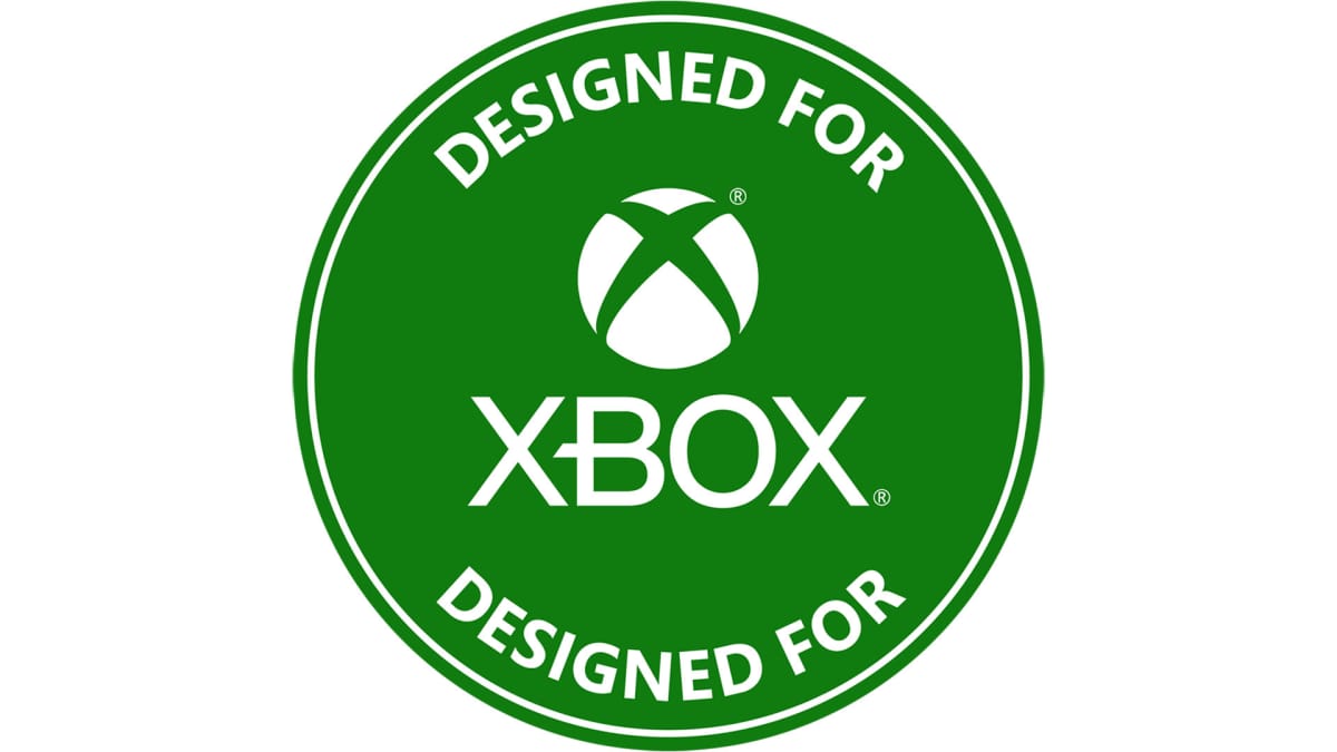 The "designed for Xbox" label