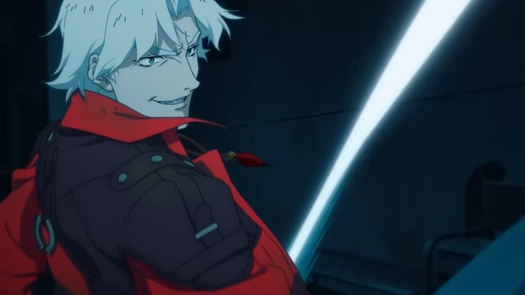 A screenshot of Dante from the Devil May Cry animated series