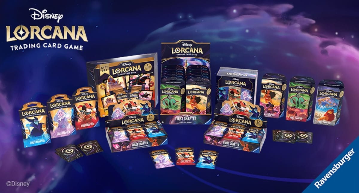 The current Disney Lorcana products available.