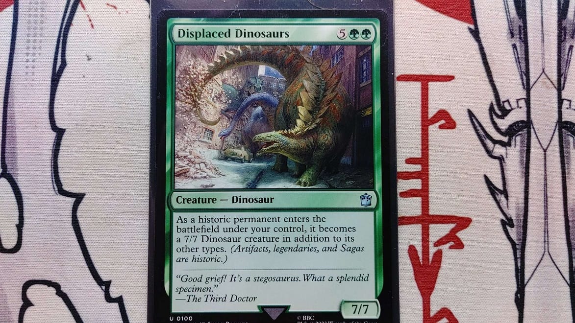 Displaced Dinosaurs on a Phyrexian Playmat