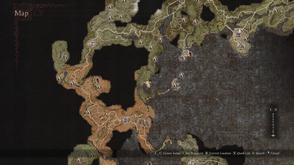 Location of the Dragonforged NPC on the map.