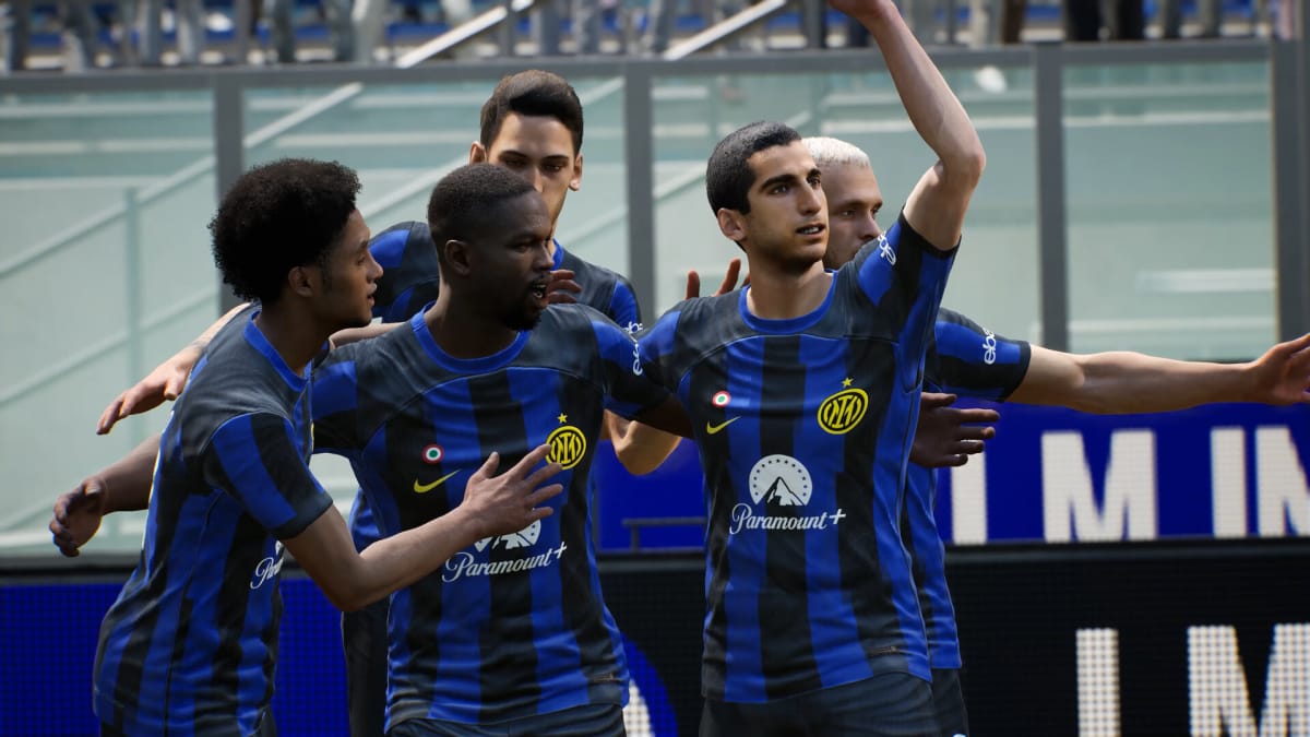 Inter players celebrate in eFootball 2024