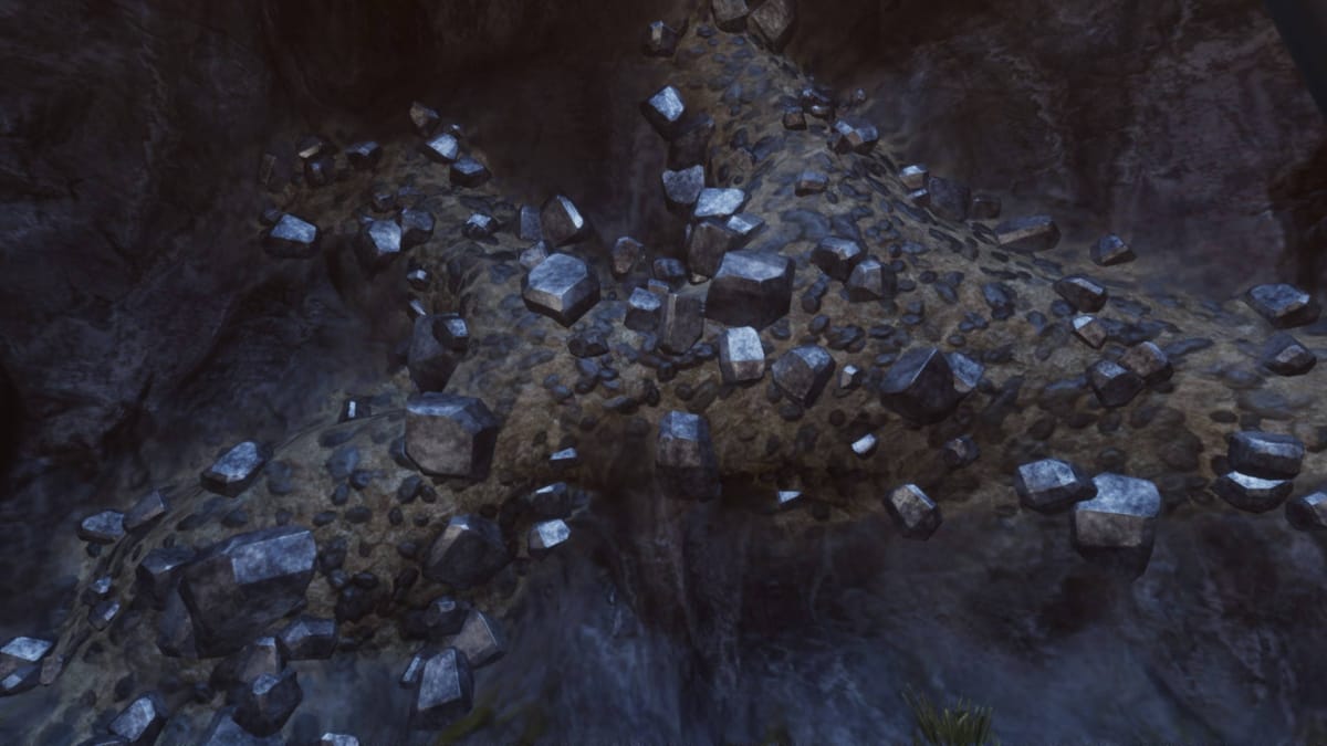 A Tin Ore vein in Enshrouded's Nomad Highlands biome