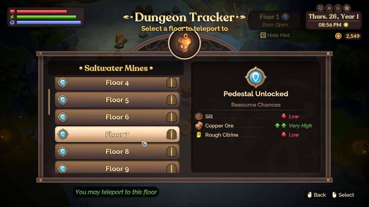 Fae Farm Dungeon Guide - Teleporting to Another Level in Saltwater Mines Dungeon