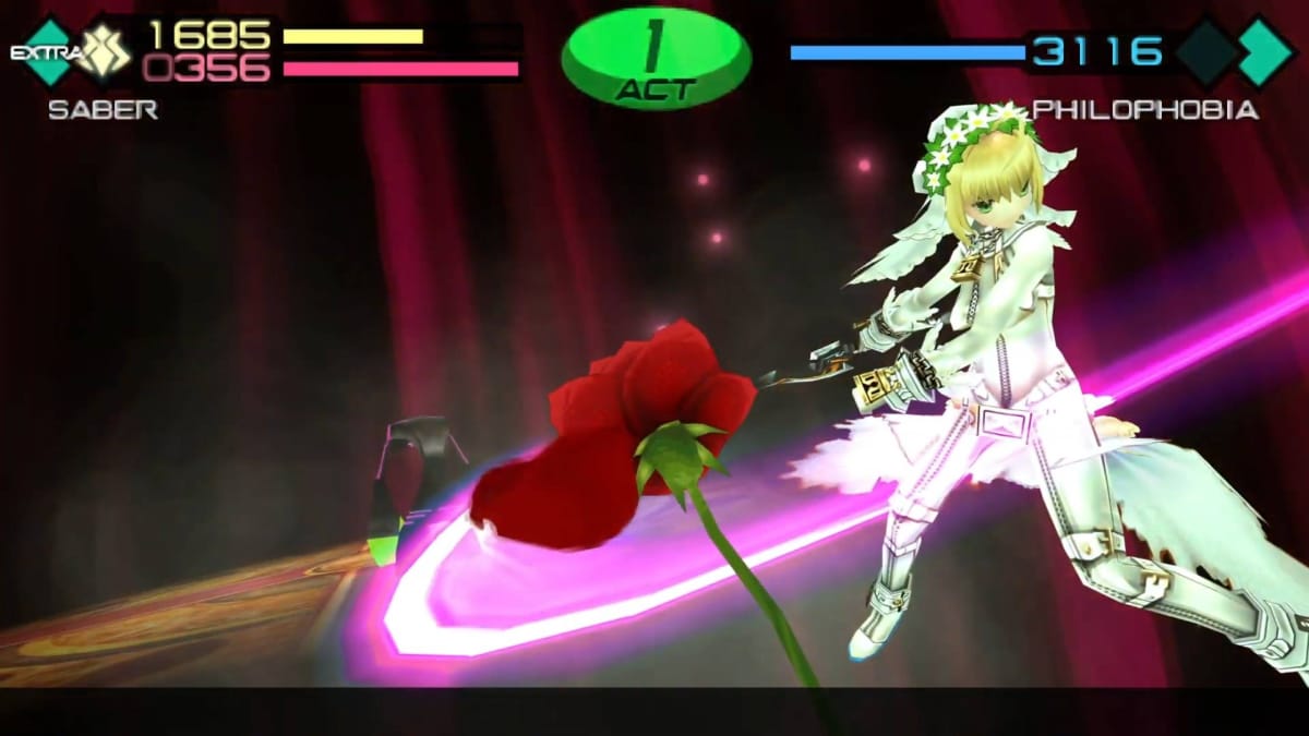 Fate/Extra CCC Screenshot featuring Saber