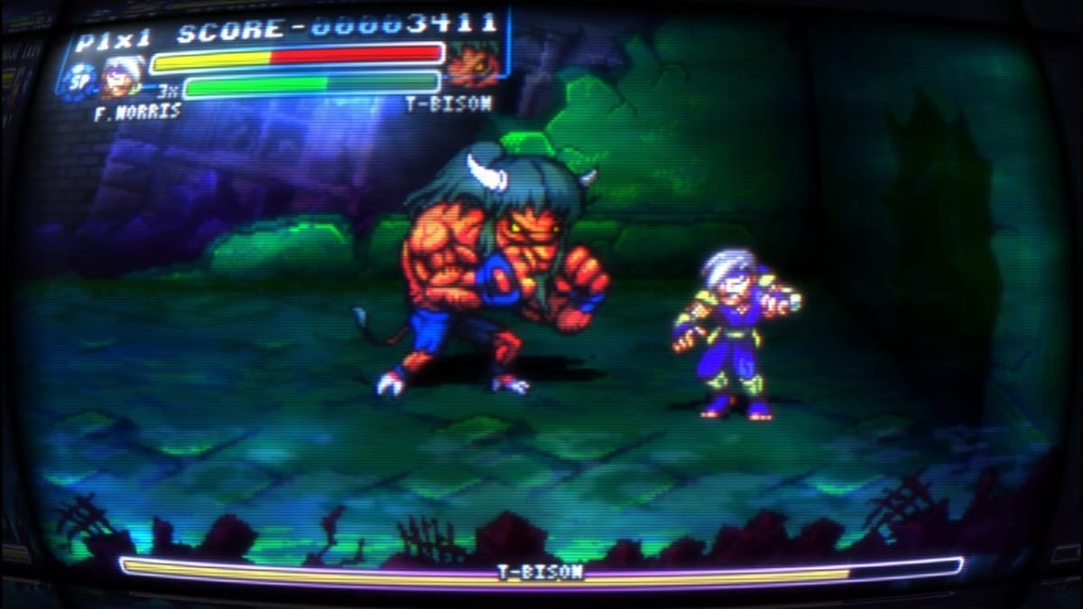The player fights a monster in Fight'N Rage