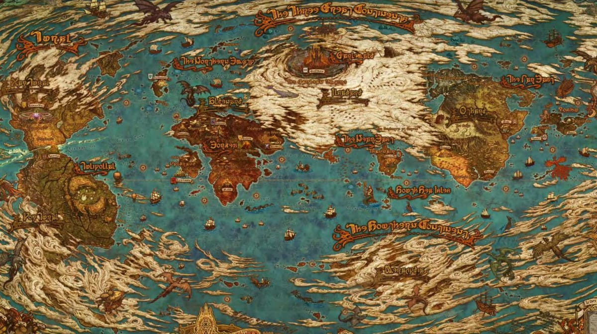 Final Fantasy XIV Dawntrail World Map