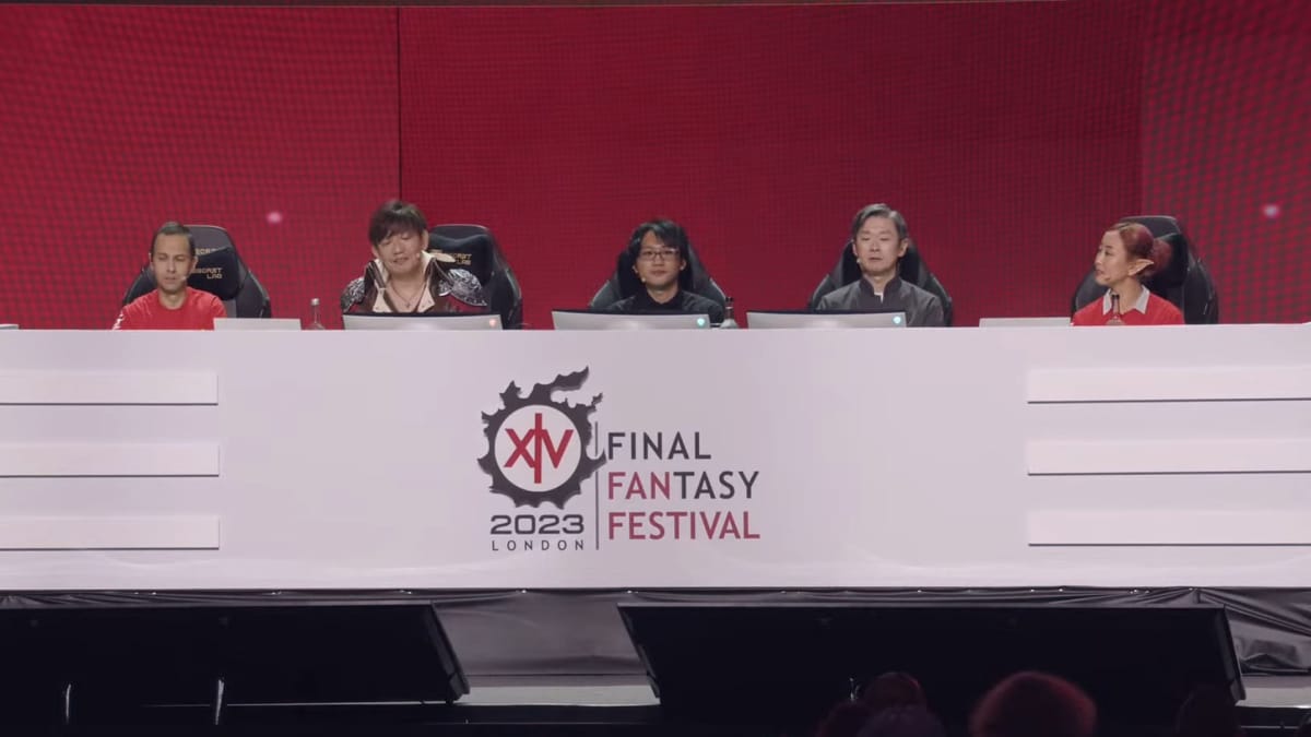 The developer panel at the Final Fantasy XIV Fan Festival 2023 in London