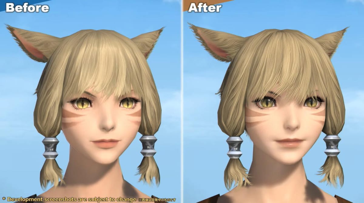 Final Fantasy XIV Graphical Update  Hair