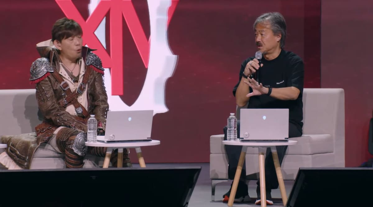 Hironobu Sakaguchi and Naoki Yoshida on Stage at Final Fantasy XIV Fanfest in London