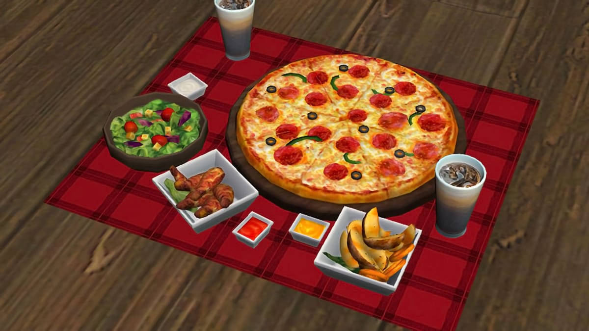 The Pepperoni Pizza Set in Final Fantasy XIV