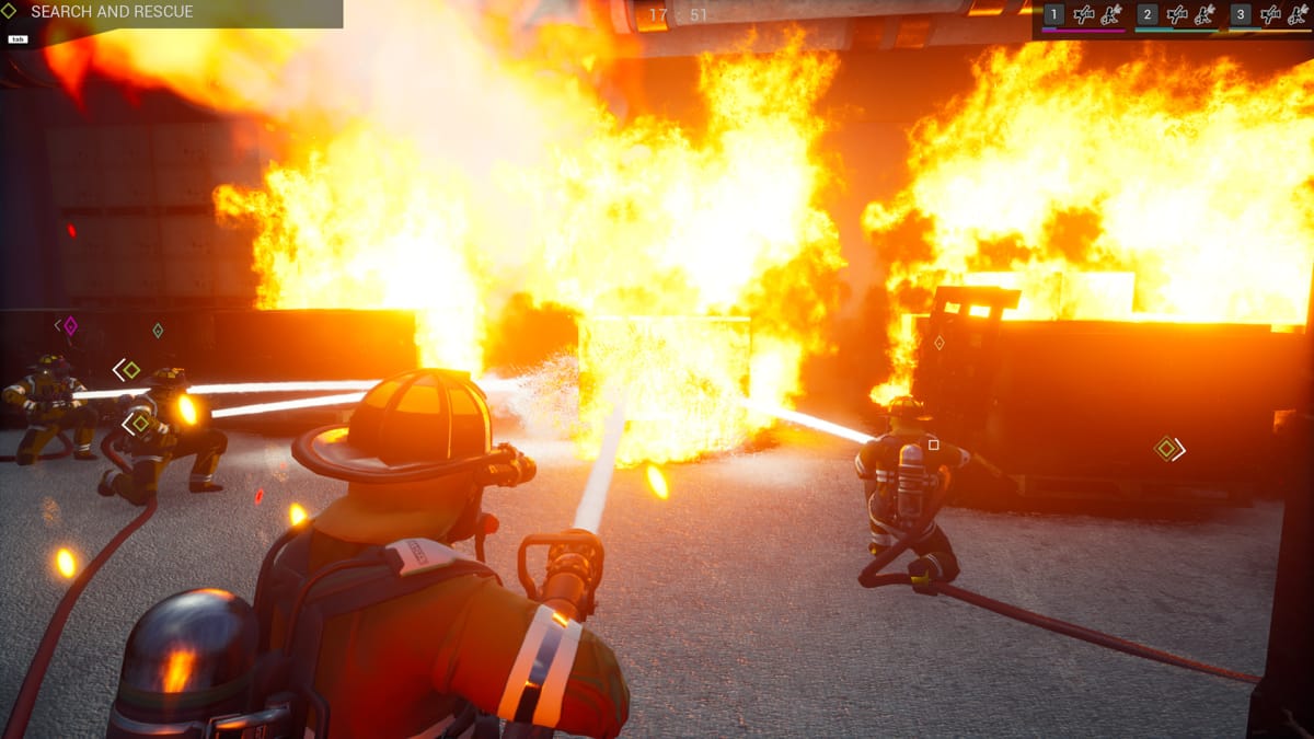 Fighting the blaze in Firefighting Simulator - The Squad