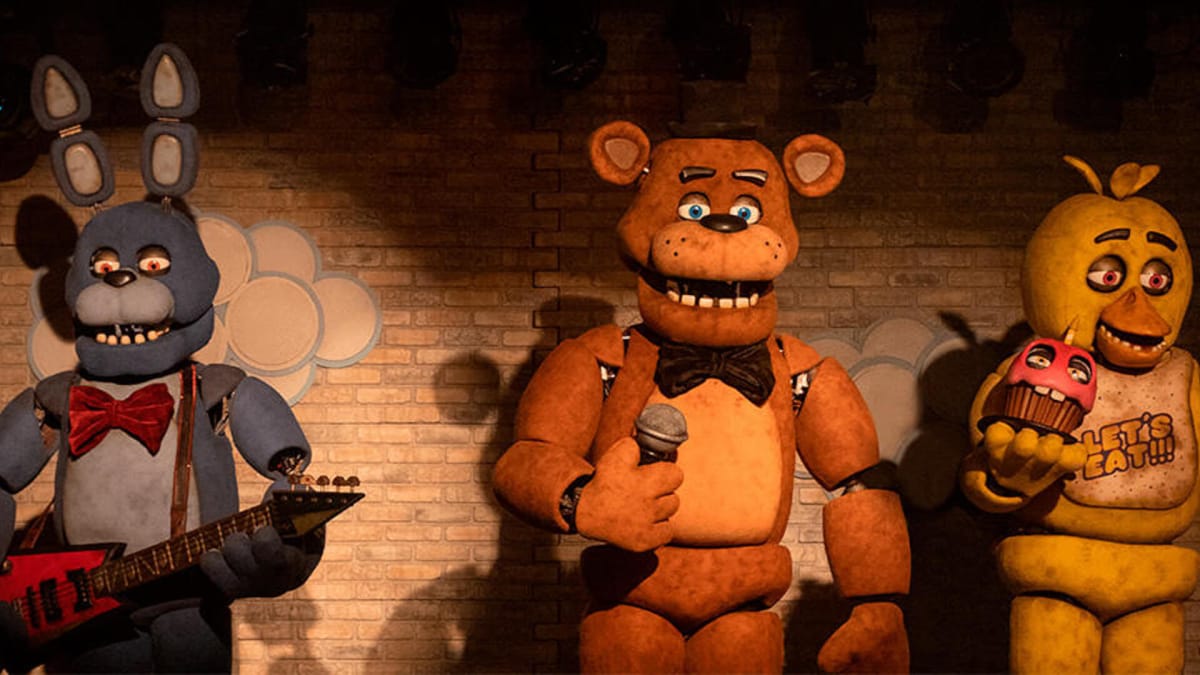 Three animatronics in the first Five Nights at Freddy's movie
