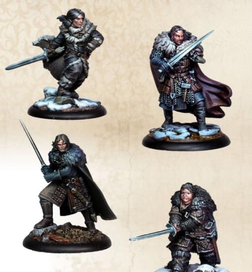 A screenshot of miniatures from the Beneath The Wall Skirmish set from A Song of Ice & Fire: Tactics