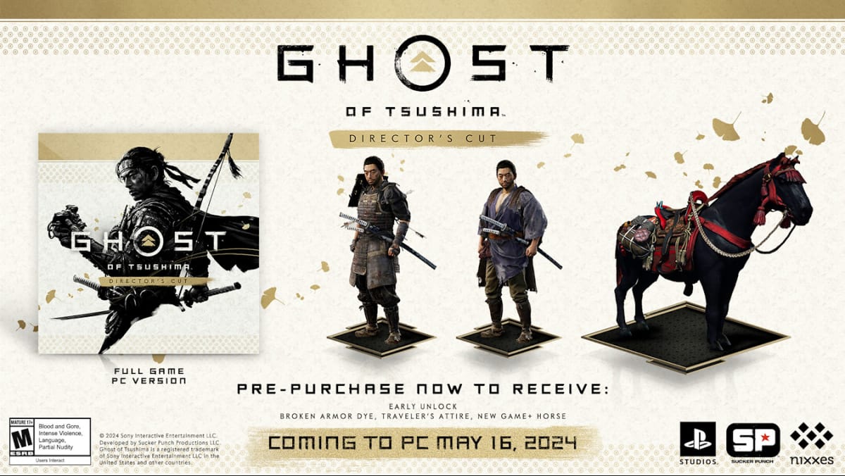 Ghost of Tsushima Pre-order bonuses