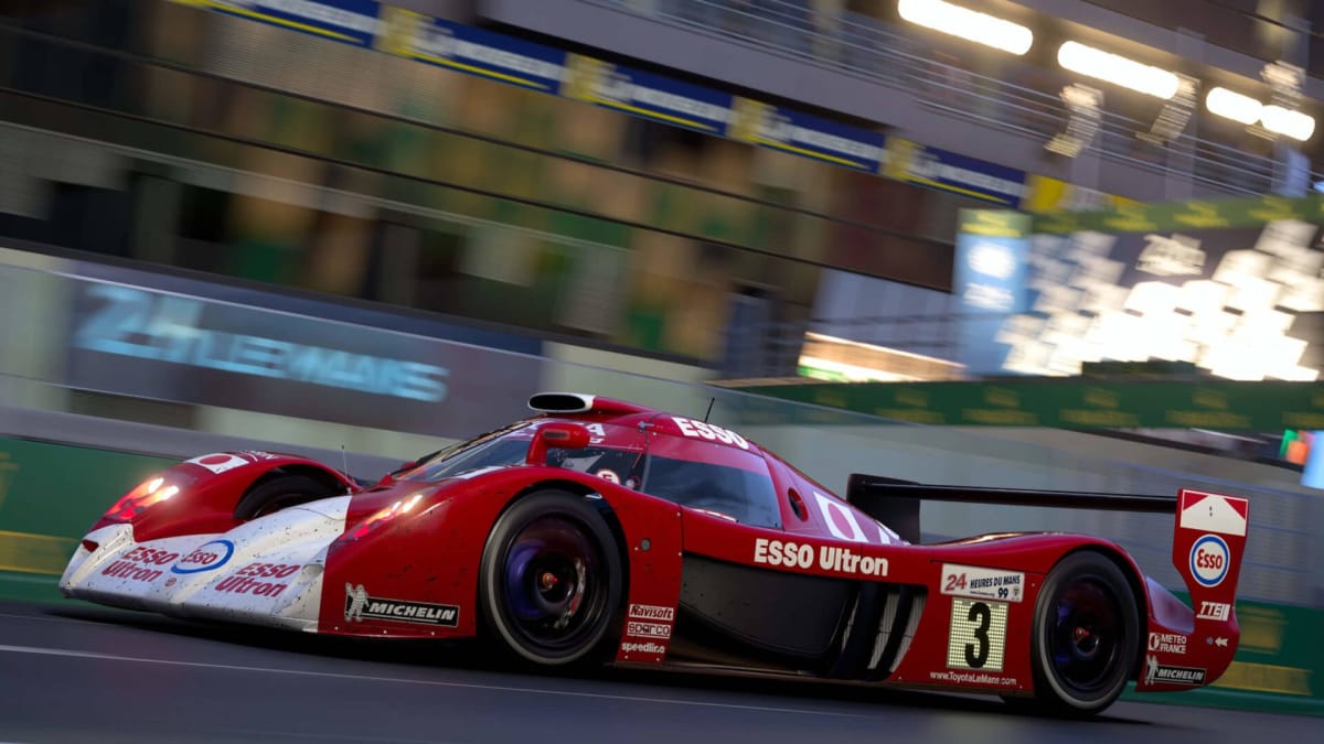The Toyota Le Mans car featured in Gran Turismo update 1.44