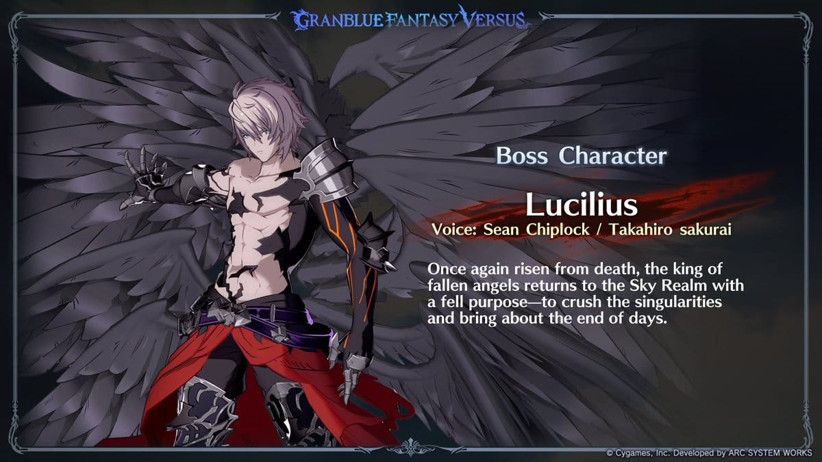 Lucilius is back in Granblue Fantasy Versus: Risisng