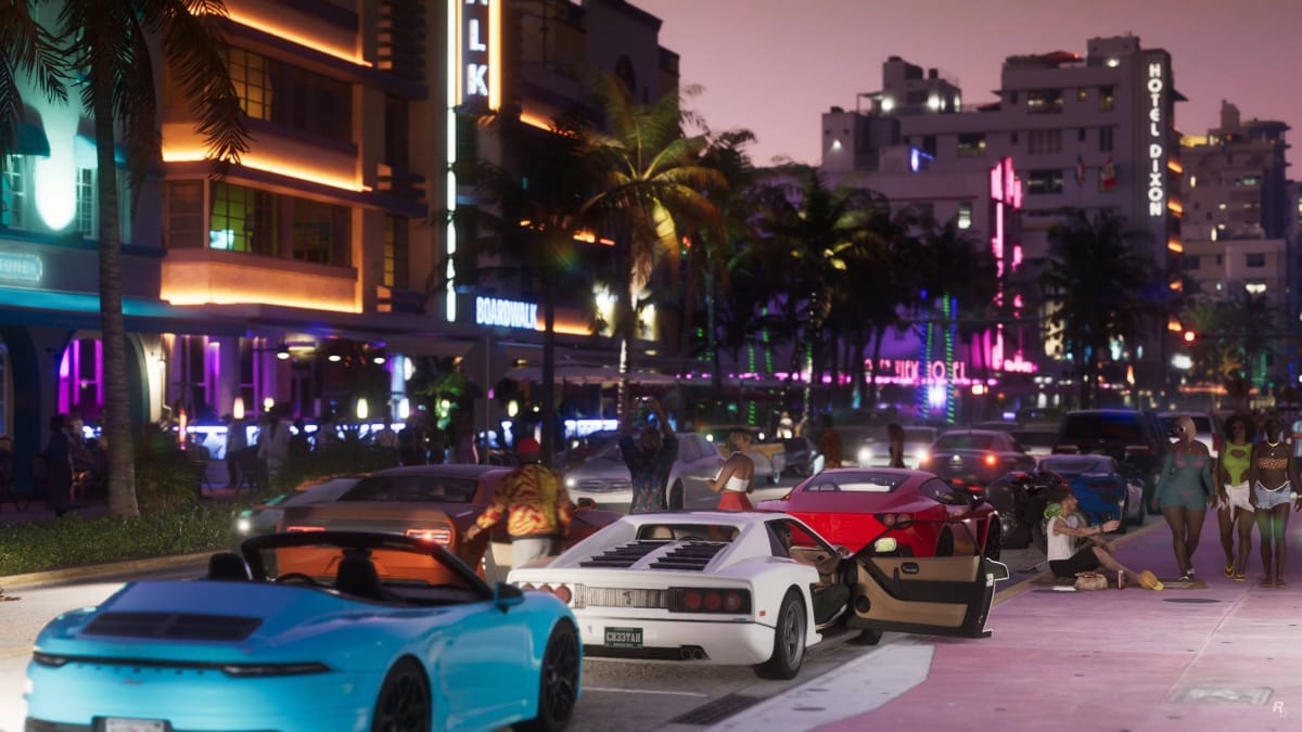 Grand theft auto 6 screenshot showing Vice City's nightlife