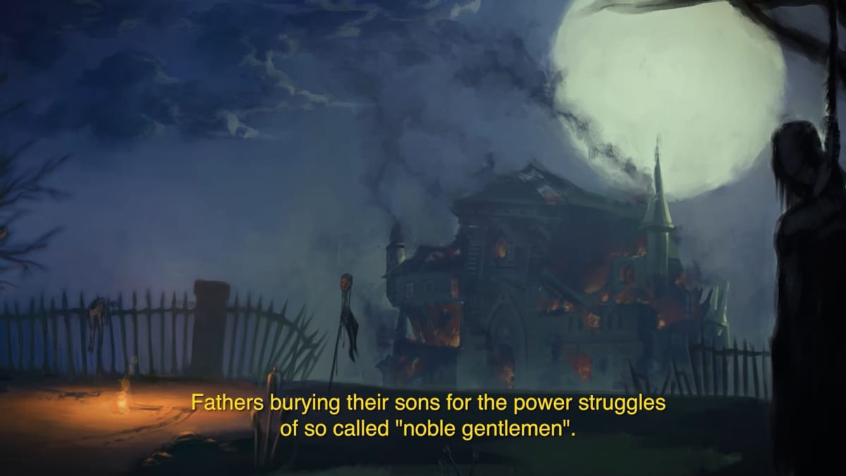 A screencap taken from the cinematic trailer for Ghostfire Gaming's Grim Hollow setting