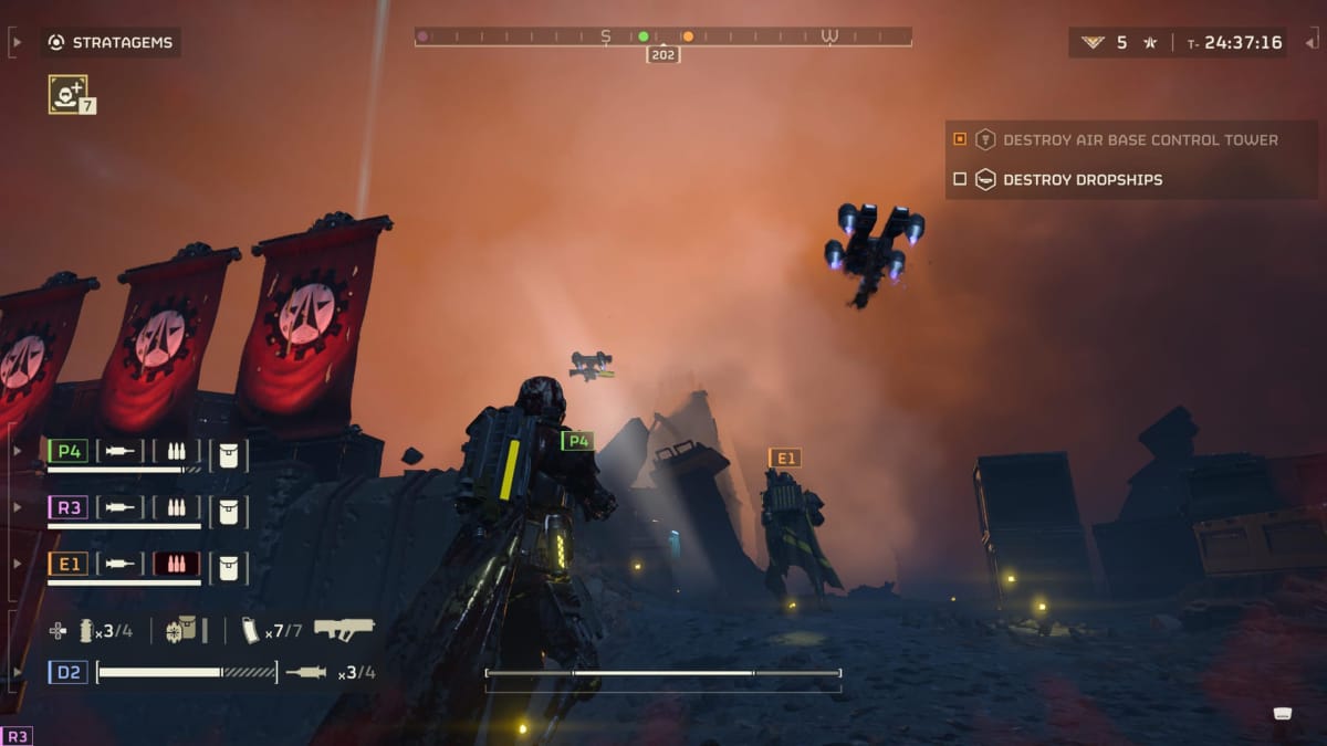 A cloud of fire in Helldivers 2
