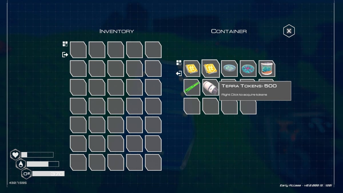 How to Do Trading in The Planet Crafter - Terra Tokens in a Container with Other Items