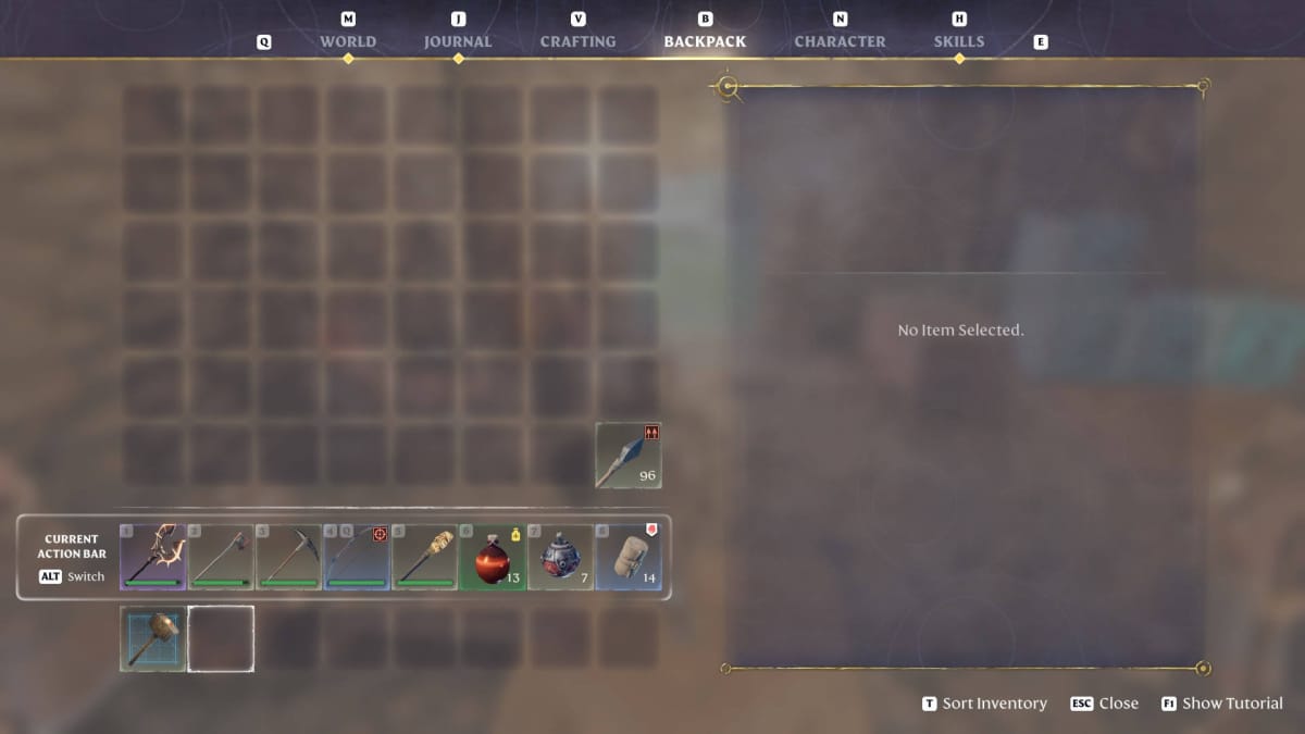 How to Get a Backpack in Enshrouded - Large Backpack Effect on the Inventory