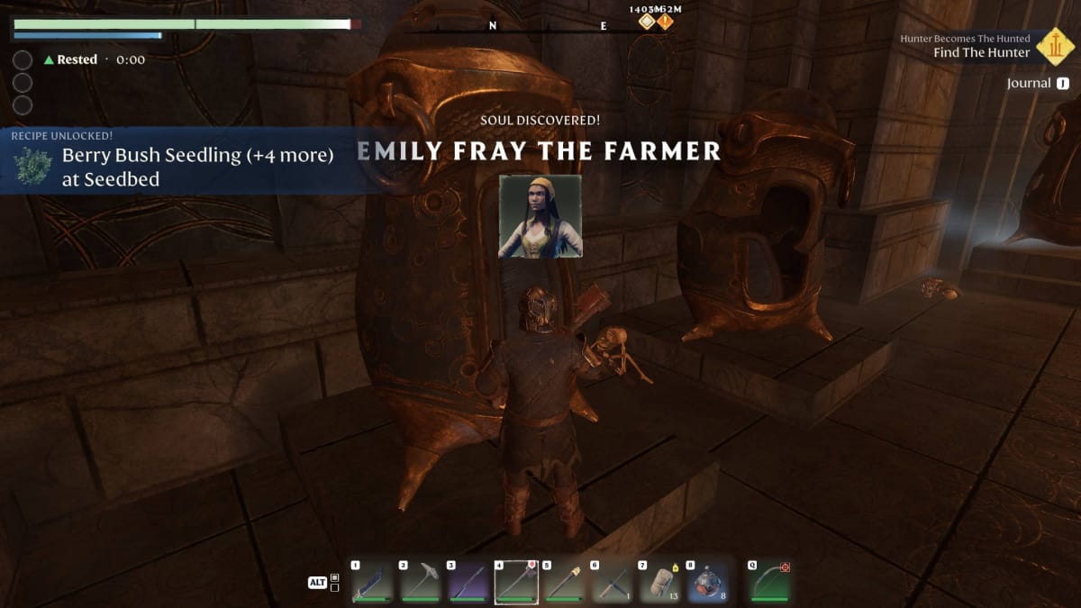 Emily Fray the Farmer unlocked in Enshrouded