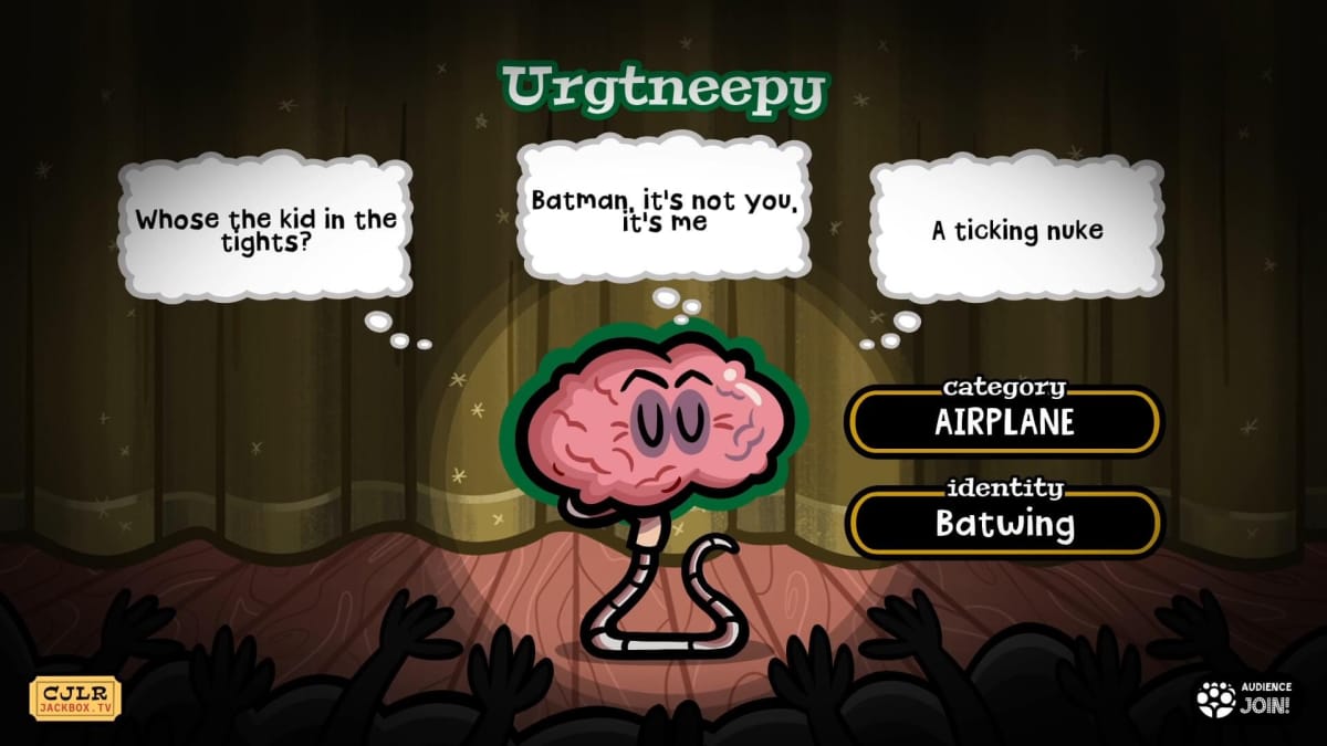 The imposter getting called out in Hypnotorious in Jackbox Party Pack 10
